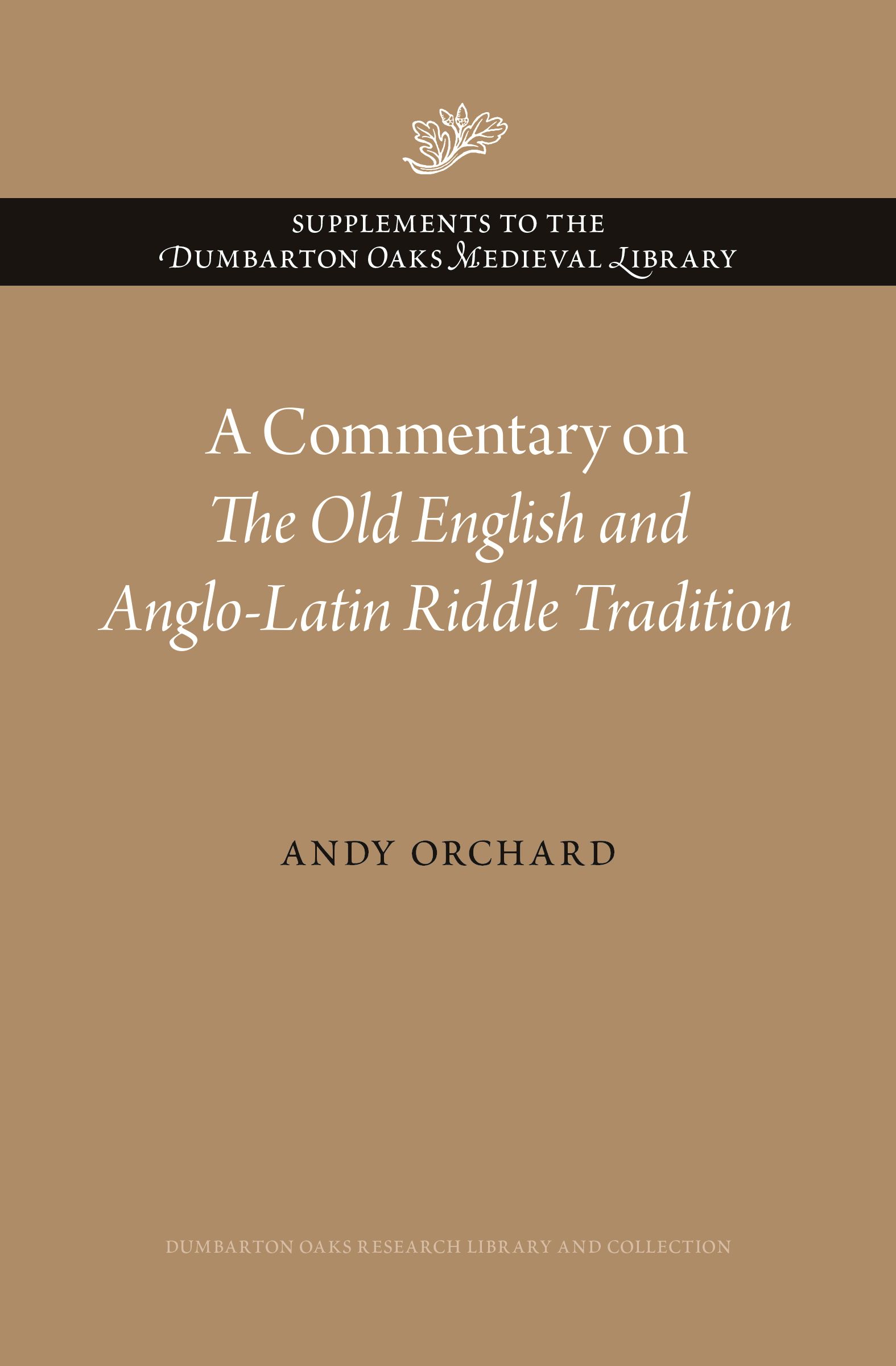 Latin Riddle The Moralized Ovid β Harvard University Press
